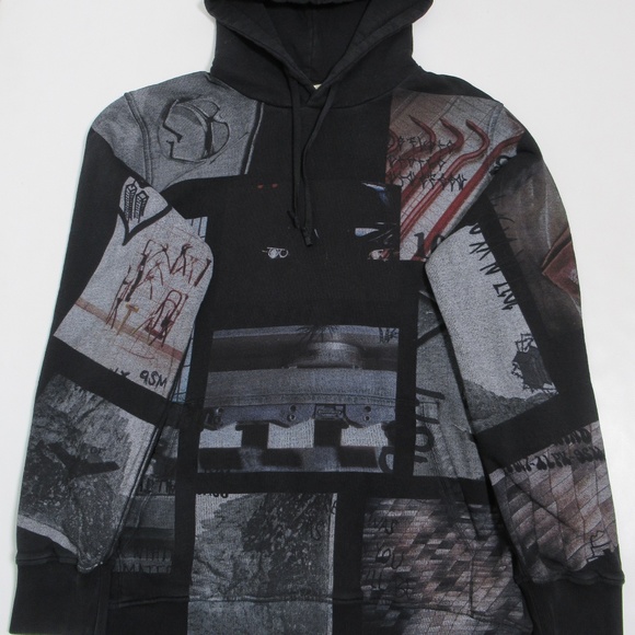 1017 Alyx 9SM Men's Black All Over Print Hoodie Size XXL Made In Italy